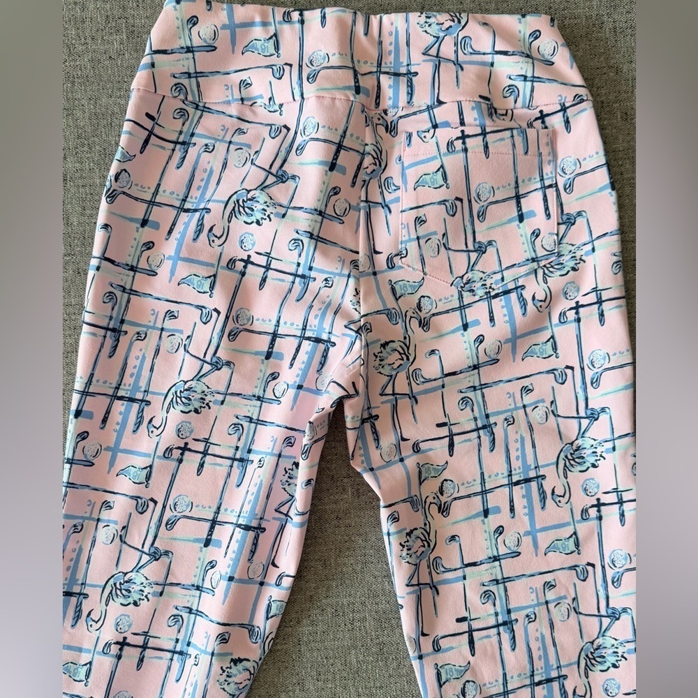Lilly Pulitzer Luxletic Corso Golf Pants in the "Talk Birdie to Me" print XXS - Picture 5 of 8